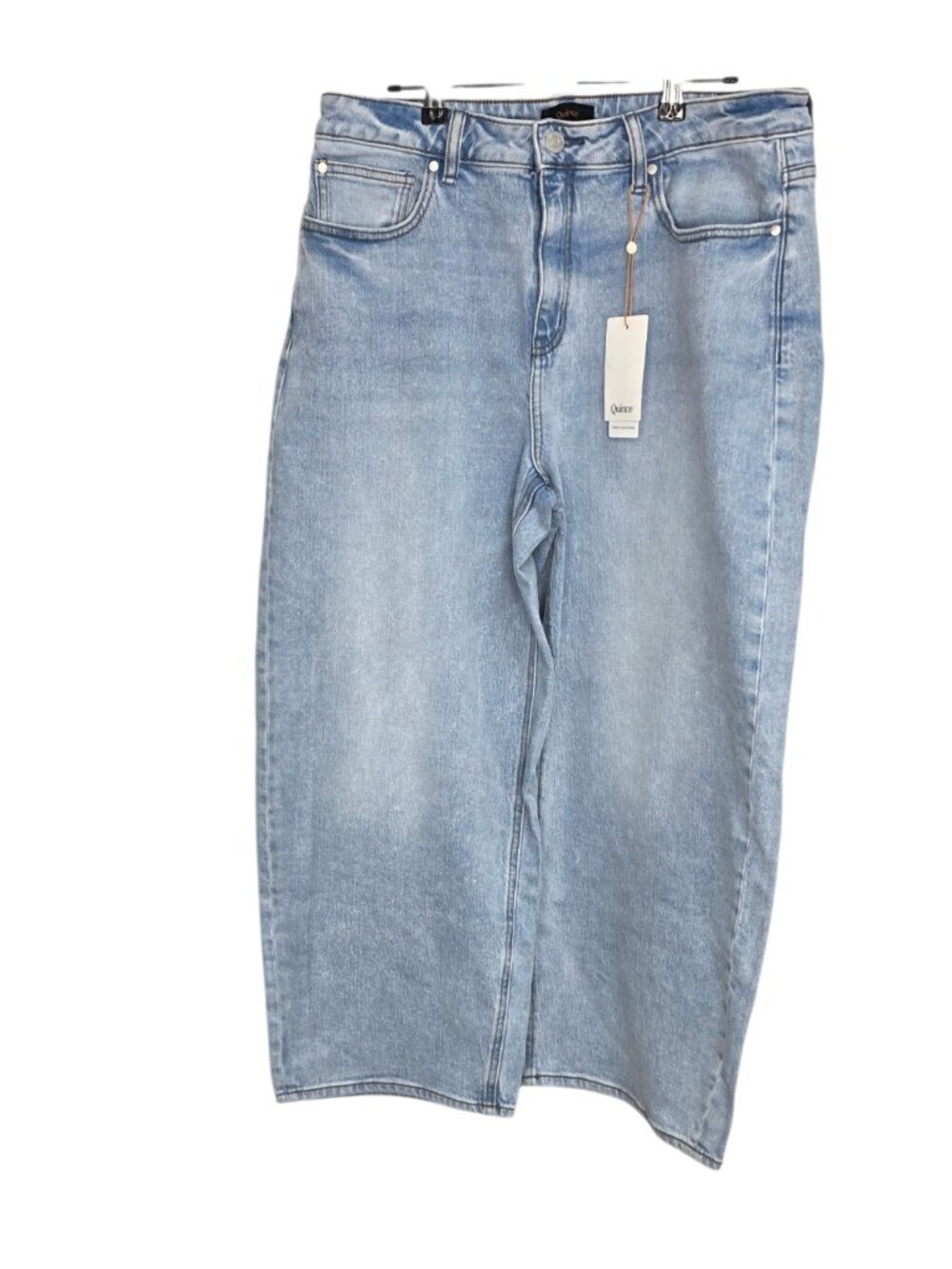 Quince Bella Stretch Barrel Leg Jeans, Cool Blue, Size Women's 32, High Rise
